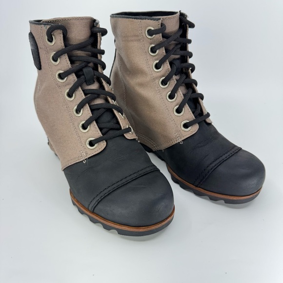 Sorel Shoes - Sorel Joan of Arctic Wedge II PDX Waterproof Lace Up Leather Ankle Boots SZ 8.5